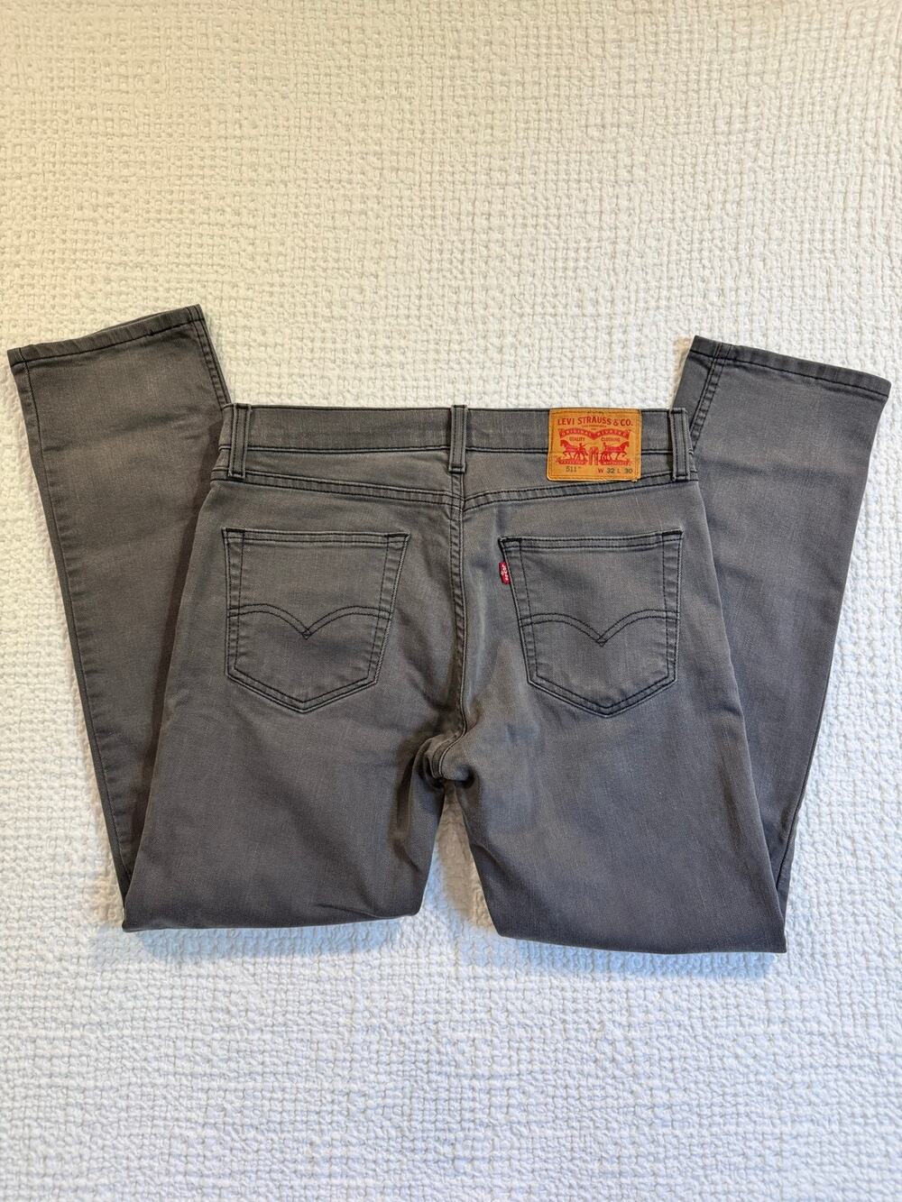 Levi’s 511 Men’s Slim Fit Jeans 32x30 Gray Charcoal Denim Straight Leg